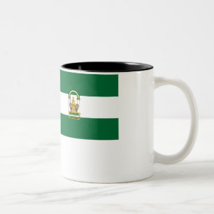 Caneca De Café Em Dois Tons Bandeira de Andalucía