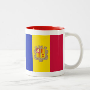 Caneca De Café Em Dois Tons Bandeira de Andorra