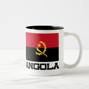 Caneca De Café Em Dois Tons Bandeira de Angola