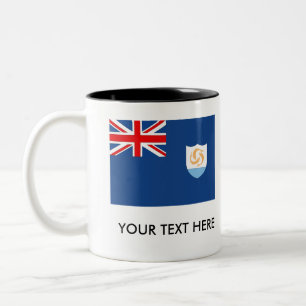 Caneca De Café Em Dois Tons Bandeira de Anguilla