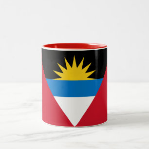 Caneca De Café Em Dois Tons Bandeira de Antígua e Barbuda Patriótica