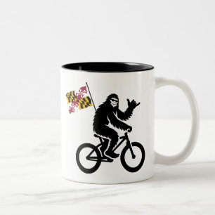 Caneca De Café Em Dois Tons Bandeira de Bigfoot Cycling Maryland
