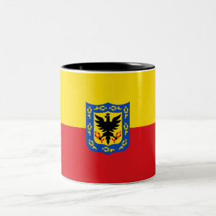 Caneca De Café Em Dois Tons Bandeira de Bogotá (capital da Colômbia)