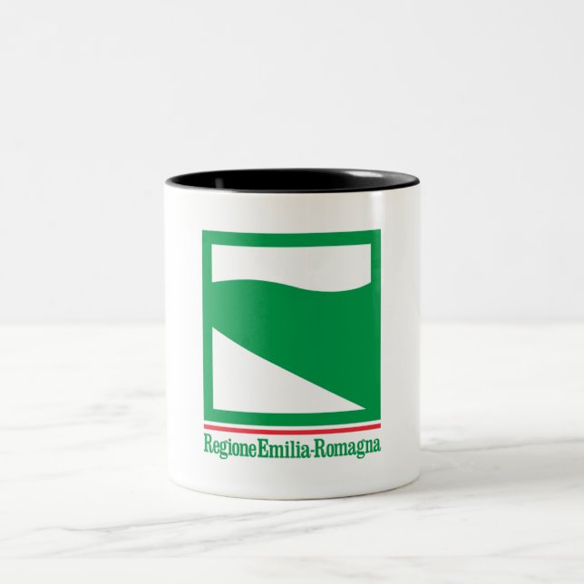 Caneca De Café Em Dois Tons Bandeira de Emilia-Romagna (Itália) (Centro)