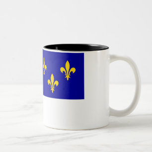 Caneca De Café Em Dois Tons Bandeira de Île-de-France