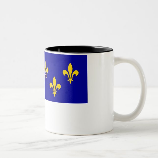 Caneca De Café Em Dois Tons Bandeira de Île-de-France (Direita)