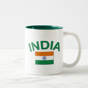 Caneca De Café Em Dois Tons Bandeira de India