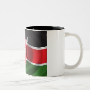 Caneca De Café Em Dois Tons Bandeira de Kenya