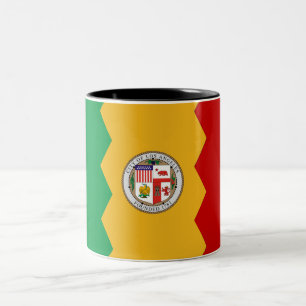 Caneca De Café Em Dois Tons Bandeira de Los Angeles