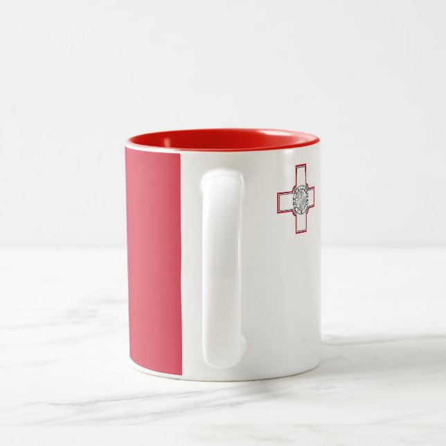 Caneca De Café Em Dois Tons Bandeira de Malta (Alça)