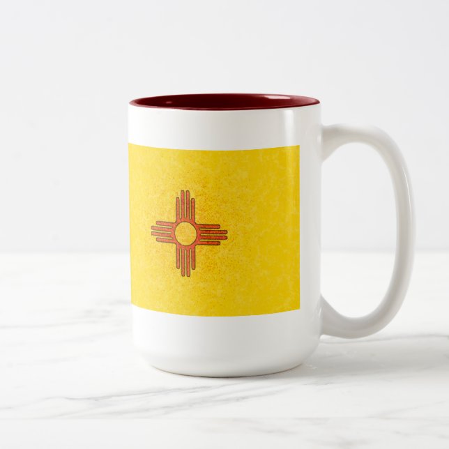 CANECA DE CAFÉ EM DOIS TONS BANDEIRA DE NEW MEXICO (Direita)