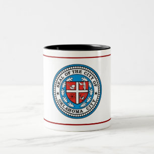 Caneca De Café Em Dois Tons Bandeira de Oklahoma City