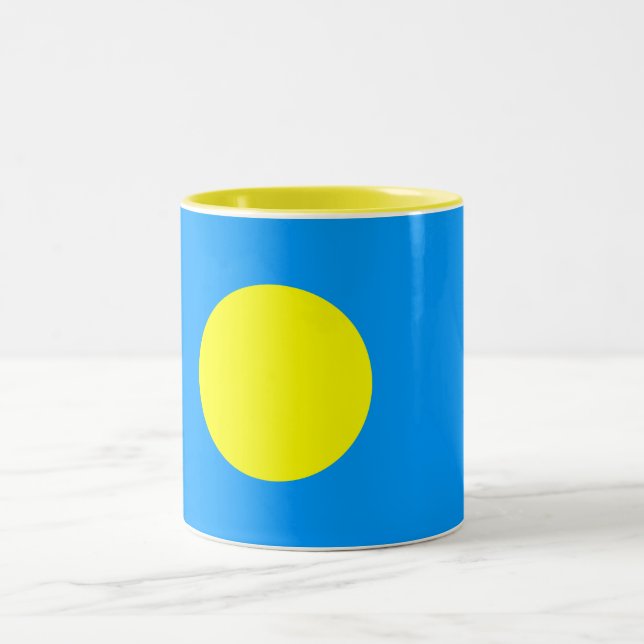Caneca De Café Em Dois Tons Bandeira de Palau (Centro)