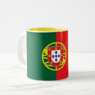 Caneca De Café Em Dois Tons Bandeira de Portugal