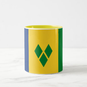 Caneca De Café Em Dois Tons Bandeira de São Vicente