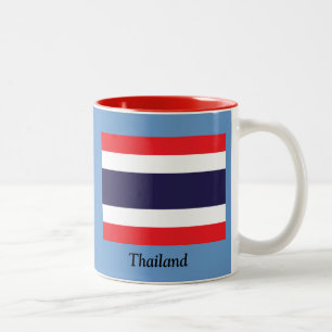 Caneca De Café Em Dois Tons Bandeira de Tailândia