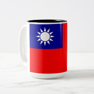 Caneca De Café Em Dois Tons Bandeira de Taiwan
