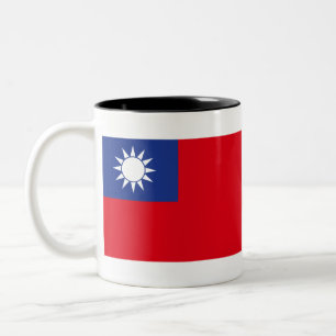 Caneca De Café Em Dois Tons Bandeira de Taiwan