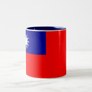 Caneca De Café Em Dois Tons Bandeira de Taiwan