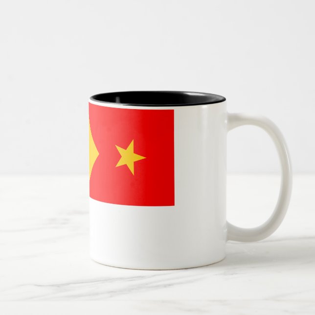 Caneca De Café Em Dois Tons Bandeira de Tigray (Direita)