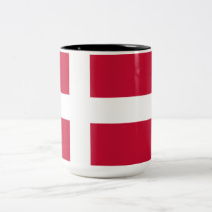 Caneca De Café Em Dois Tons Bandeira Dinamarquesa
