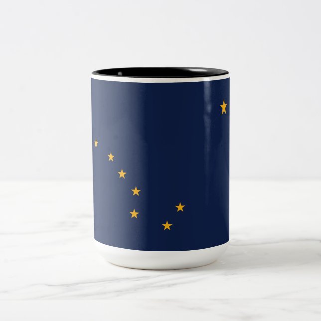 Caneca De Café Em Dois Tons Bandeira do Alasca (Centro)