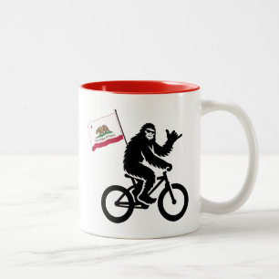 Caneca De Café Em Dois Tons Bandeira do Bigfoot Cycling California