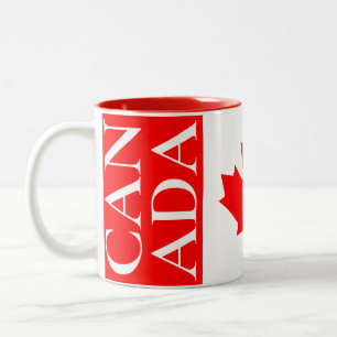 Caneca De Café Em Dois Tons Bandeira do Canadá