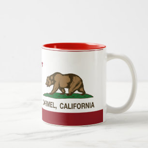 Caneca De Café Em Dois Tons Bandeira do carmel da bandeira de Califórnia