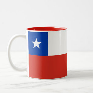 Caneca De Café Em Dois Tons Bandeira do Chile