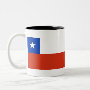 Caneca De Café Em Dois Tons Bandeira do Chile