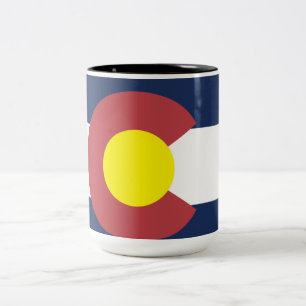 Caneca De Café Em Dois Tons Bandeira do Colorado