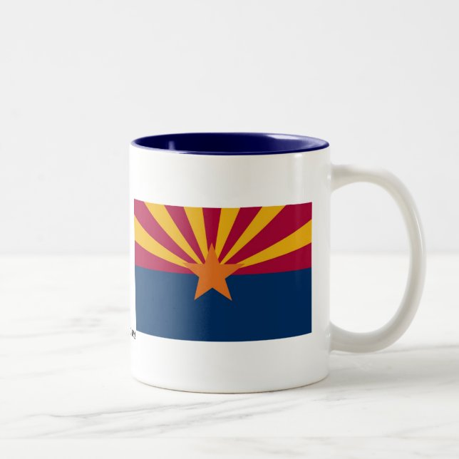 Caneca De Café Em Dois Tons Bandeira do estado da arizona (Direita)