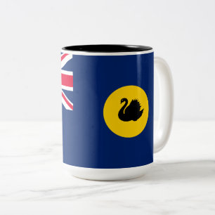 Caneca De Café Em Dois Tons Bandeira do Estado da Austrália Ocidental