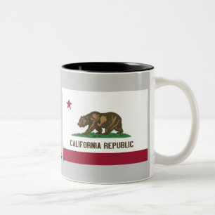Caneca De Café Em Dois Tons Bandeira do estado de Califórnia