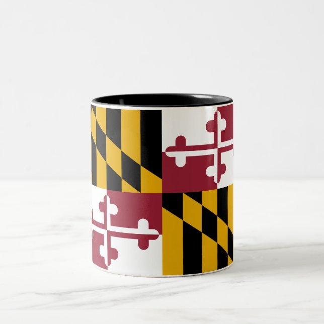 Caneca De Café Em Dois Tons Bandeira do Estado de Maryland (Centro)