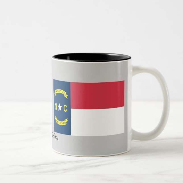Caneca De Café Em Dois Tons Bandeira do estado de North Carolina (Direita)