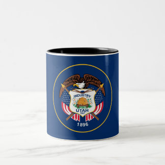 Caneca De Café Em Dois Tons Bandeira do Estado de Utah, Mug de Café com Dois T