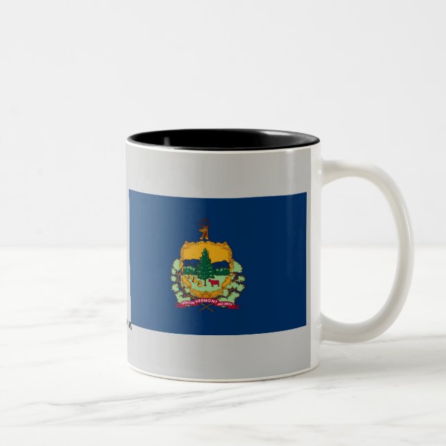 Caneca De Café Em Dois Tons Bandeira do estado de Vermont (Direita)