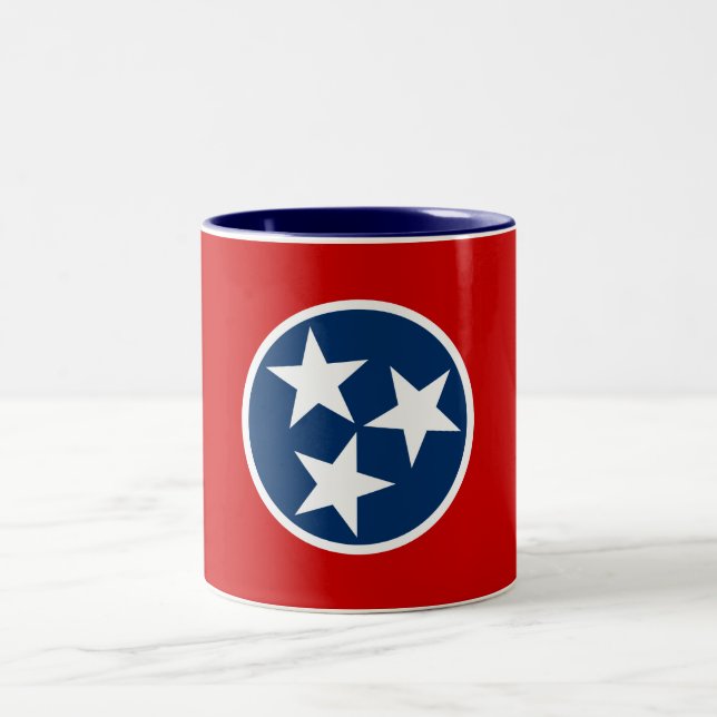 Caneca De Café Em Dois Tons Bandeira do Estado do Tennessee (Centro)