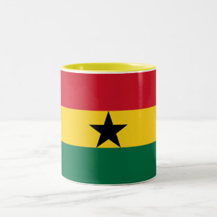 Caneca De Café Em Dois Tons Bandeira do Gana