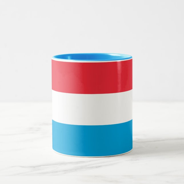 Caneca De Café Em Dois Tons Bandeira do Luxemburgo (Centro)