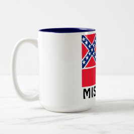 Caneca De Café Em Dois Tons bandeira do Mississippi