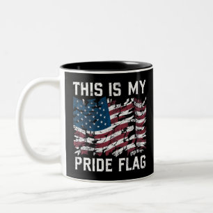 Caneca De Café Em Dois Tons Bandeira do Orgulho Americano Patriota EUA