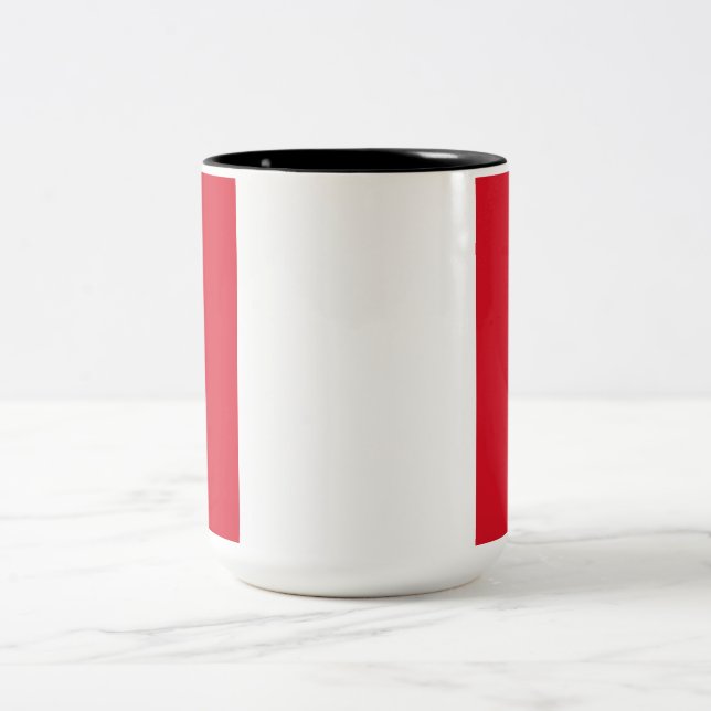 Caneca De Café Em Dois Tons Bandeira do Peru (Centro)