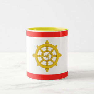 Caneca De Café Em Dois Tons Bandeira do Reino de Siquim