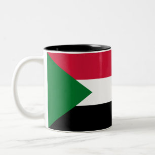 Caneca De Café Em Dois Tons Bandeira do Sudão