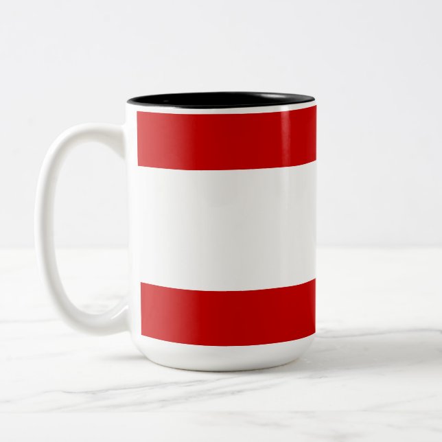 Caneca De Café Em Dois Tons Bandeira do Taiti (Esquerda)