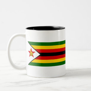 Caneca De Café Em Dois Tons Bandeira do Zimbabué
