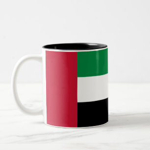 Caneca De Café Em Dois Tons Bandeira dos Emirados Árabes Unidos